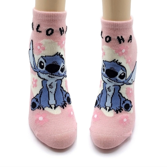 Disney Lilo and Stitch Women's No Show Socks shoe size 4-10 - Picture 3 of 4